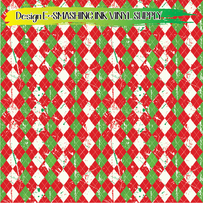 Christmas Plaid ★ Laser Safe Adhesive Film (TAT 3 BUS DAYS)