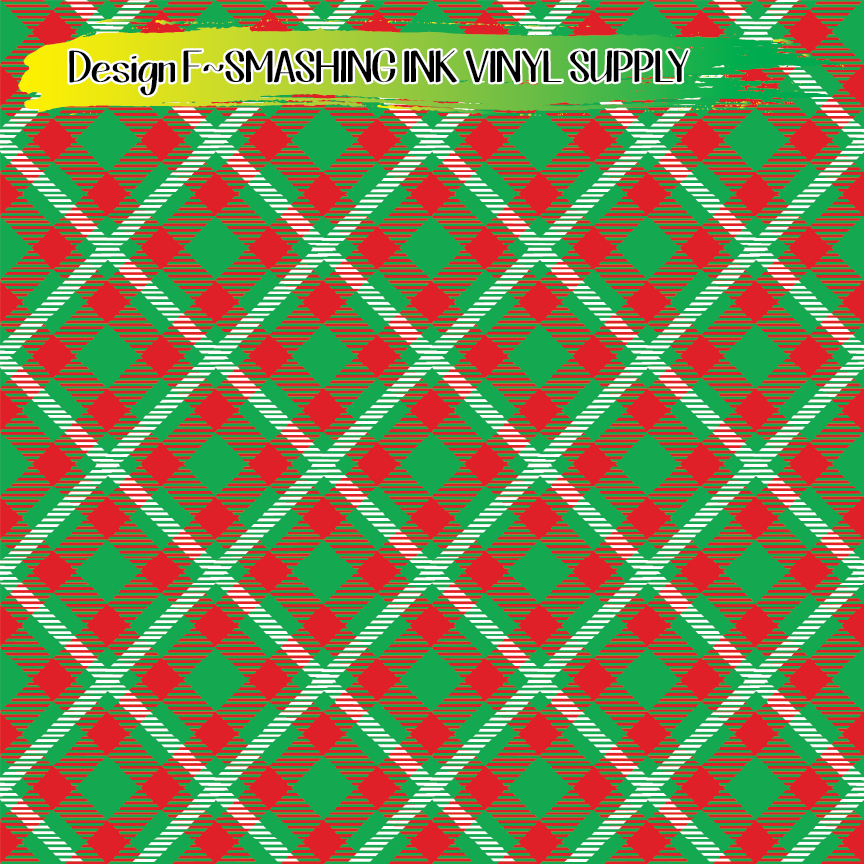 Christmas Plaid ★ Pattern Vinyl | Faux Leather | Sublimation (TAT 3 BUS DAYS)