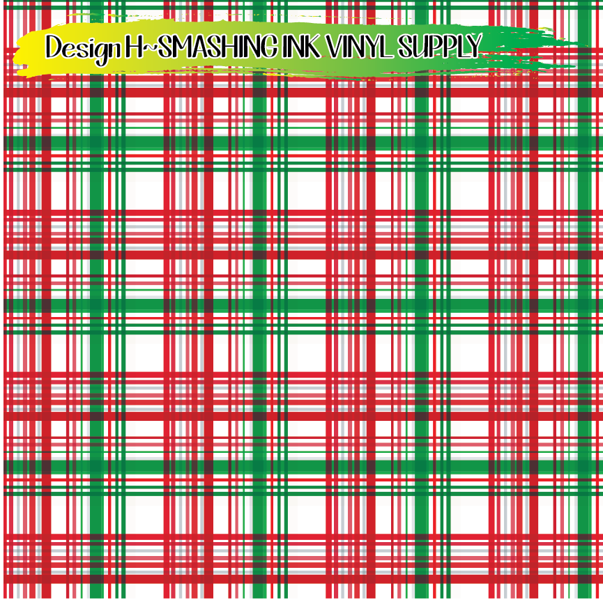 Christmas Plaid ★ Laser Safe Adhesive Film (TAT 3 BUS DAYS)