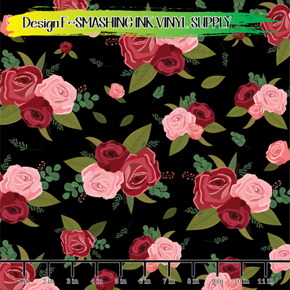 Rose Floral Pattern ★ Laser Safe Adhesive Film (TAT 3 BUS DAYS)