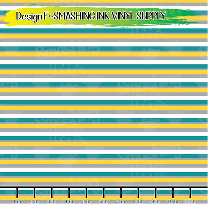 Teal Grey Yellow ★ Pattern Vinyl | Faux Leather | Sublimation (TAT 3 BUS DAYS)