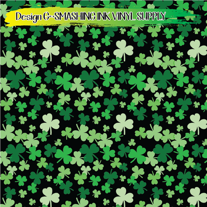 Shamrock Patterns ★ Pattern Vinyl | Faux Leather | Sublimation (TAT 3 BUS DAYS)