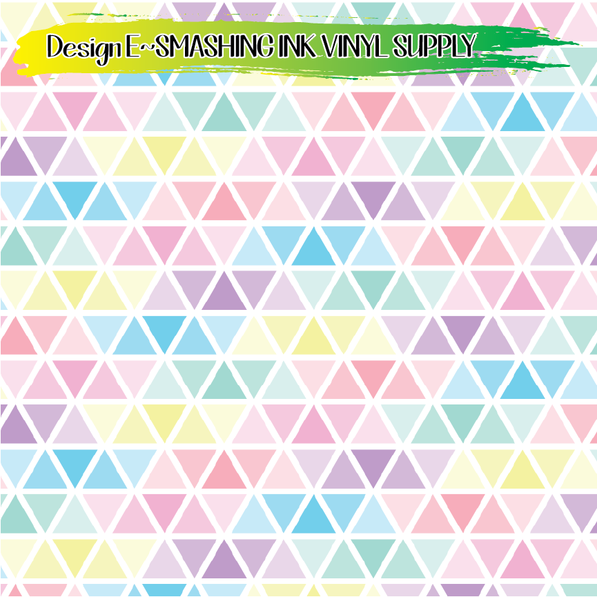 Colorful Triangles ★ Pattern Vinyl | Faux Leather | Sublimation (TAT 3 BUS DAYS)