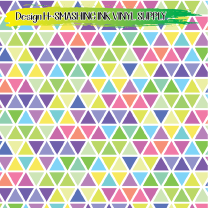 Colorful Triangles ★ Laser Safe Adhesive Film (TAT 3 BUS DAYS)