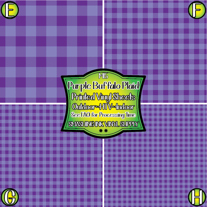 Purple Buffalo Plaid ★ Laser Safe Adhesive Film (TAT 3 BUS DAYS)