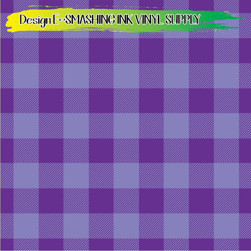 Purple Buffalo Plaid ★ Pattern Vinyl | Faux Leather | Sublimation (TAT 3 BUS DAYS)