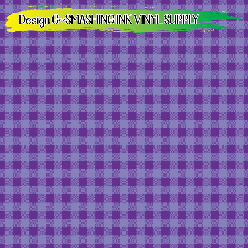 Purple Buffalo Plaid ★ Laser Safe Adhesive Film (TAT 3 BUS DAYS)