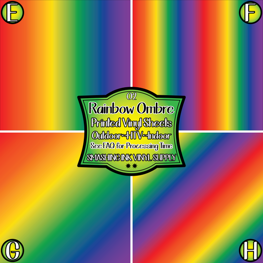 Rainbow Ombre ★ Laser Safe Adhesive Film (TAT 3 BUS DAYS)