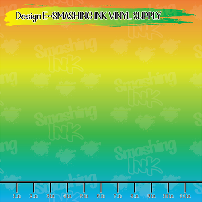 Orange Blue Yellow Ombre ★ Pattern Vinyl | Faux Leather | Sublimation (TAT 3 BUS DAYS)