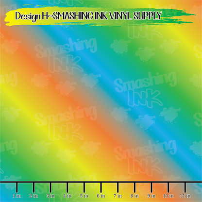 Orange Blue Yellow Ombre ★ Pattern Vinyl | Faux Leather | Sublimation (TAT 3 BUS DAYS)