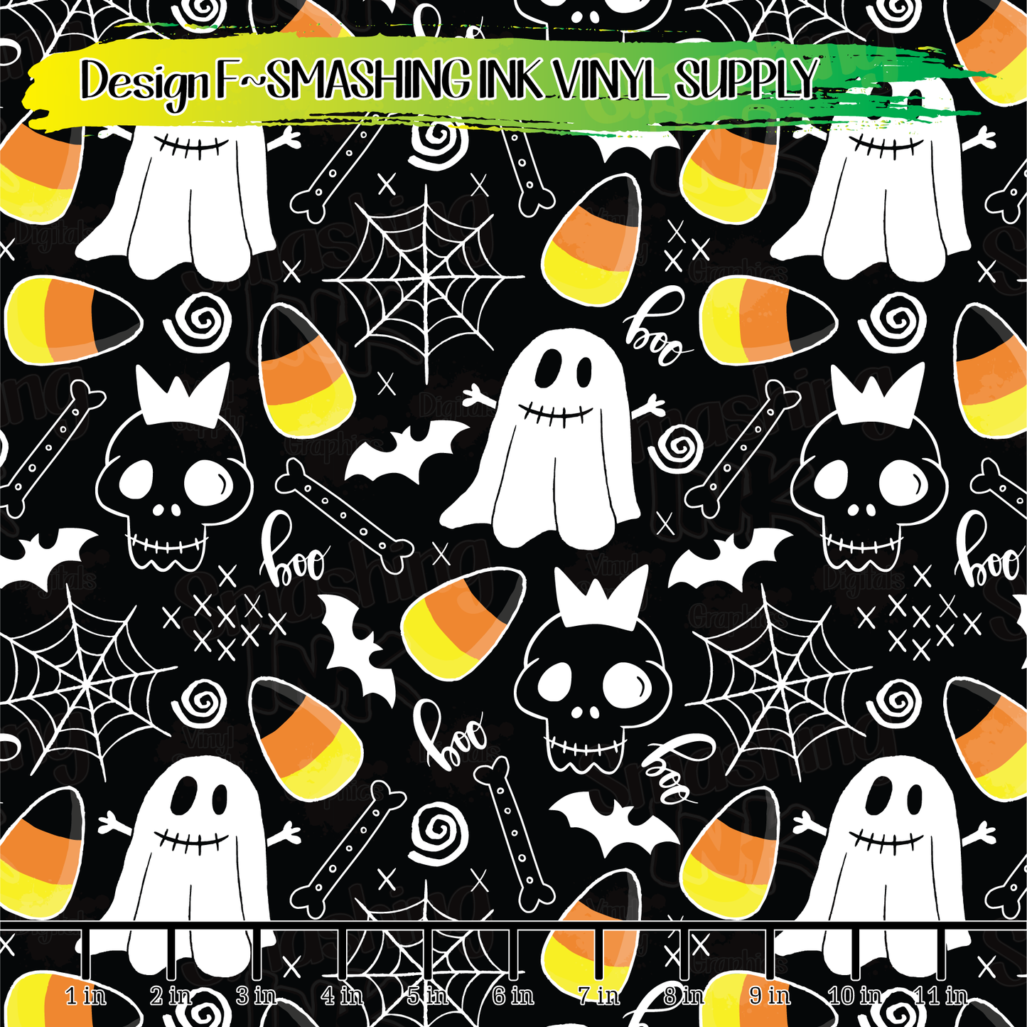 HALLOWEEN DOODLES ★ Laser Safe Adhesive Film (TAT 3 BUS DAYS)