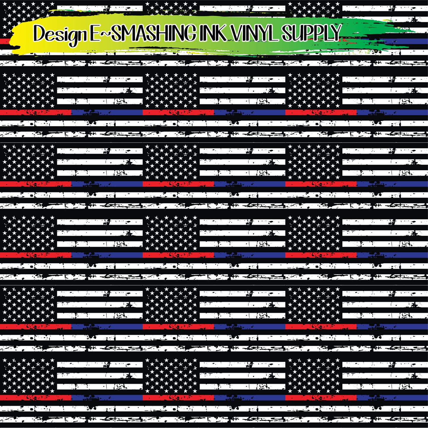 Red/Blue Line Flag ★ Pattern Vinyl | Faux Leather | Sublimation (TAT 3 BUS DAYS)