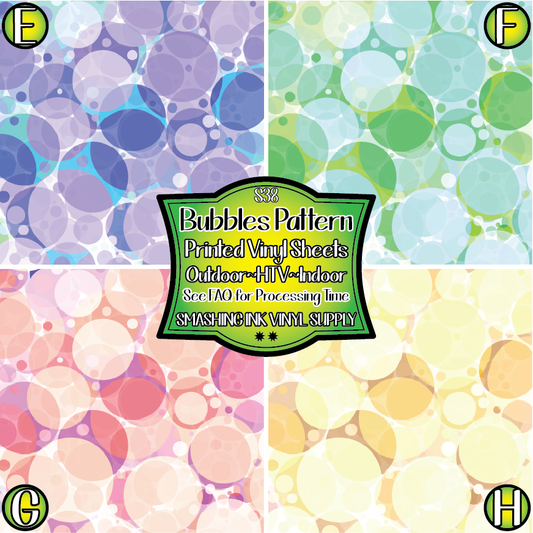 Bubbles Pattern ★ Pattern Vinyl | Faux Leather | Sublimation (TAT 3 BUS DAYS)