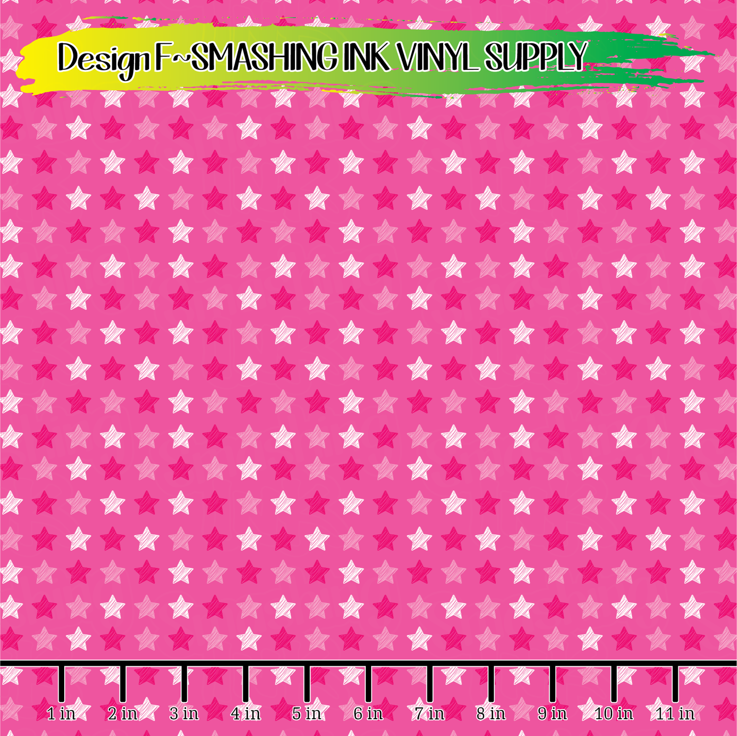 Pink Stars Small Scale ★ Pattern Vinyl | Faux Leather | Sublimation (TAT 3 BUS DAYS)