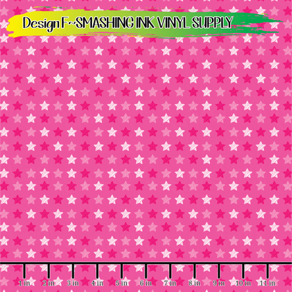 Pink Stars Small Scale ★ Pattern Vinyl | Faux Leather | Sublimation (TAT 3 BUS DAYS)