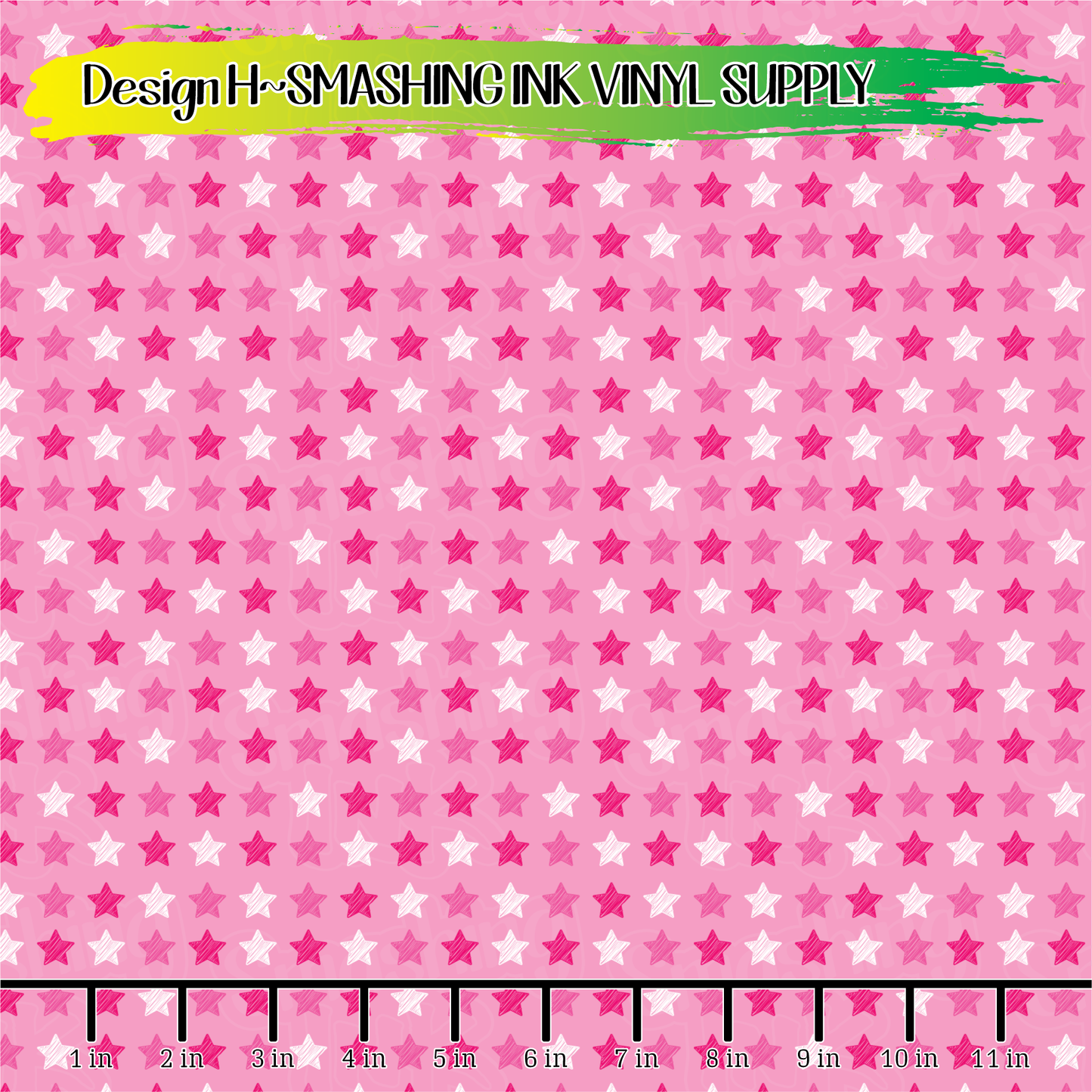Pink Stars Small Scale ★ Pattern Vinyl | Faux Leather | Sublimation (TAT 3 BUS DAYS)
