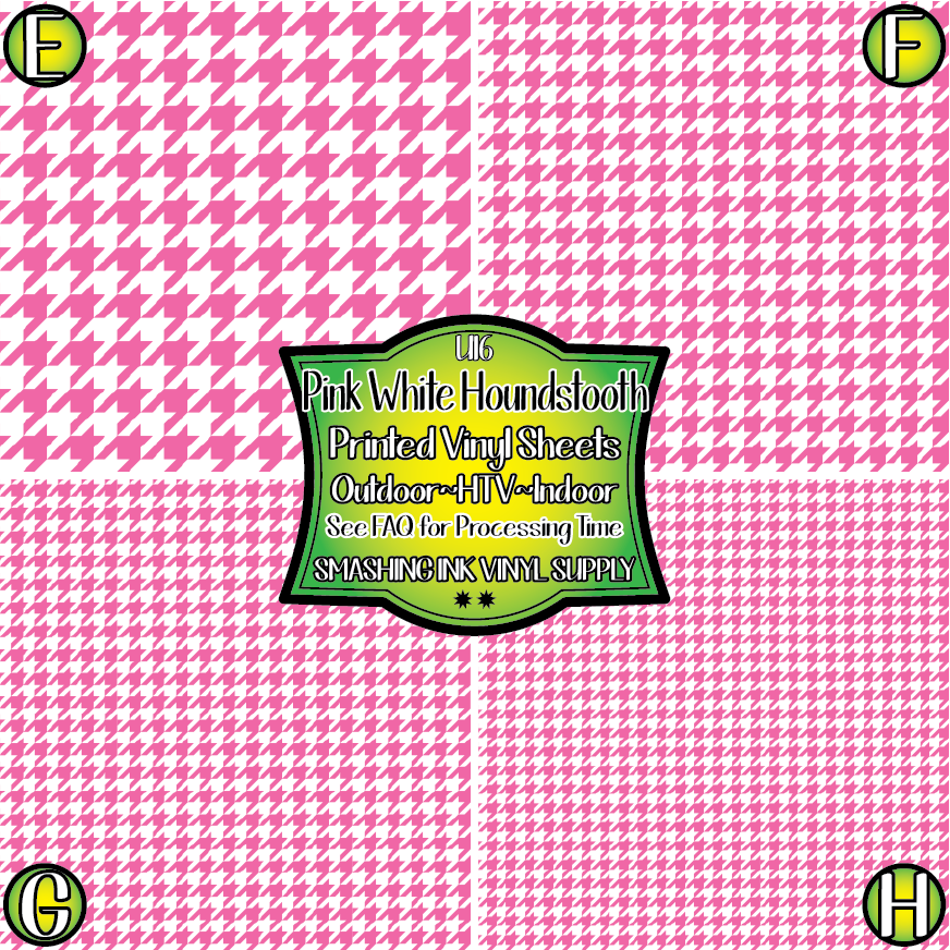 Light Pink White Houndstooth ★ Laser Safe Adhesive Film (TAT 3 BUS DAYS)