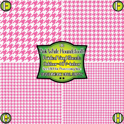 Light Pink White Houndstooth ★ Laser Safe Adhesive Film (TAT 3 BUS DAYS)