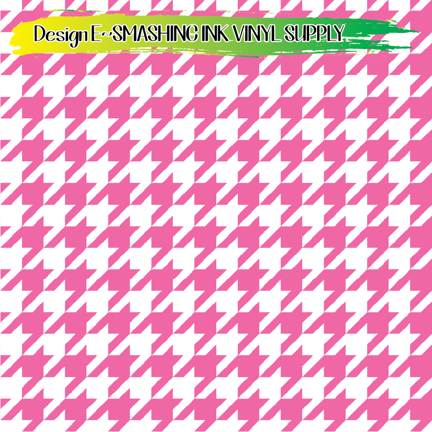 Light Pink White Houndstooth ★ Laser Safe Adhesive Film (TAT 3 BUS DAYS)