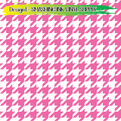 Light Pink White Houndstooth ★ Laser Safe Adhesive Film (TAT 3 BUS DAYS)