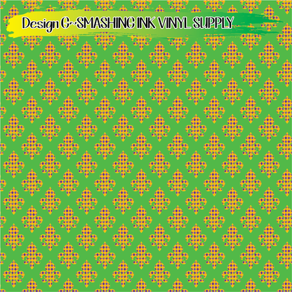 Mardi Gras Fleur-de-lis Pattern ★ Pattern Vinyl | Faux Leather | Sublimation (TAT 3 BUS DAYS)