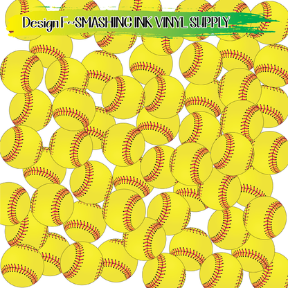 Softball Patterns ★ Pattern Vinyl | Faux Leather | Sublimation (TAT 3 BUS DAYS)