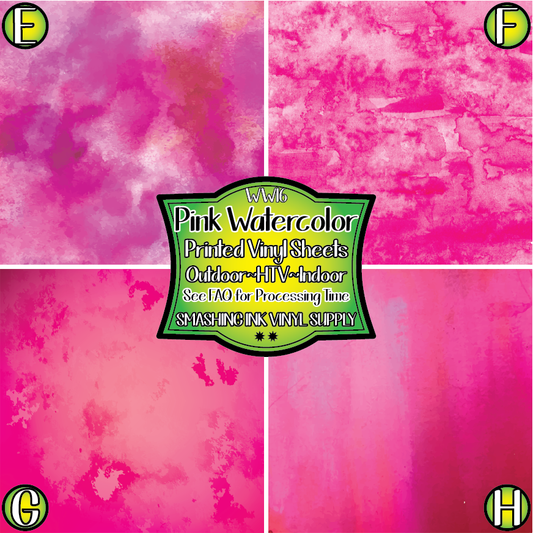Pink Watercolor ★ Laser Safe Adhesive Film (TAT 3 BUS DAYS)