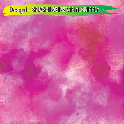 Pink Watercolor ★ Pattern Vinyl | Faux Leather | Sublimation (TAT 3 BUS DAYS)