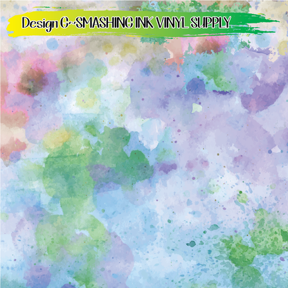 Pastel Watercolor ★ Pattern Vinyl | Faux Leather | Sublimation (TAT 3 BUS DAYS)