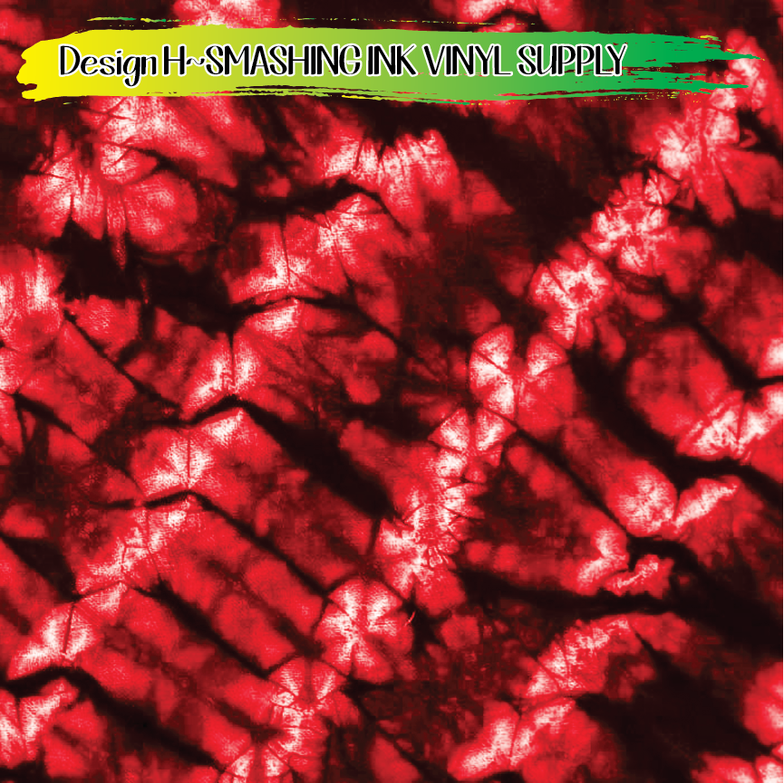 Red Tie Dye ★ Pattern Vinyl | Faux Leather | Sublimation (TAT 3 BUS DAYS)