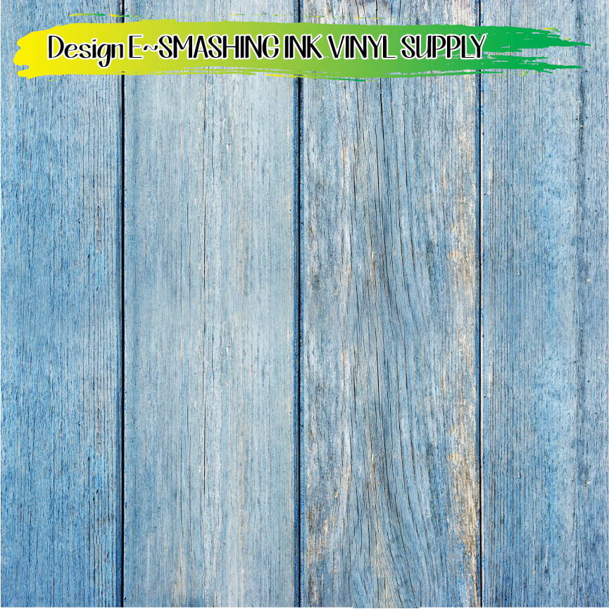 Blue Tinted Wood ★ Pattern Vinyl | Faux Leather | Sublimation (TAT 3 BUS DAYS)