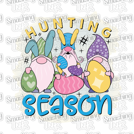 Easter Gnomes Hunting Season - Heat Transfer | DTF | Sublimation (TAT 3 BUS DAYS) [4C23-8HTV]