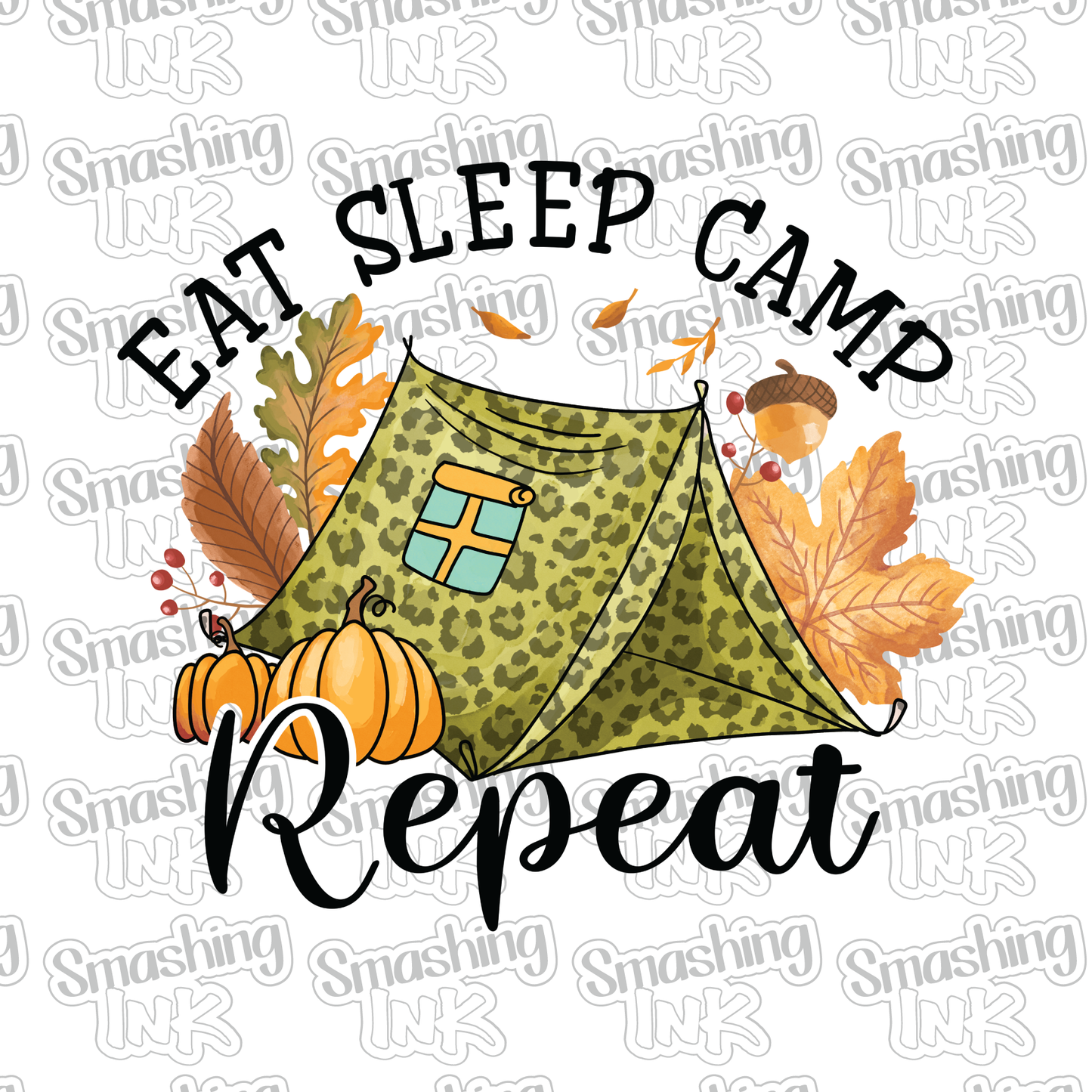 Eat Sleep Camp Repeat - Heat Transfer | DTF | Sublimation (TAT 3 BUS DAYS) [9F-48HTV]