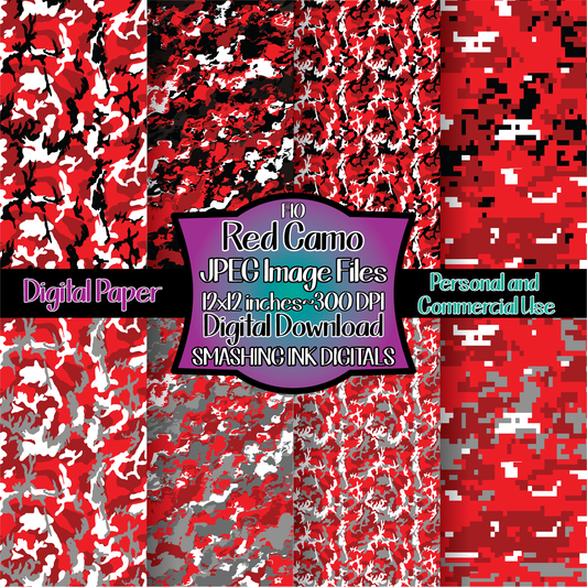 Red Camo - Digital Paper