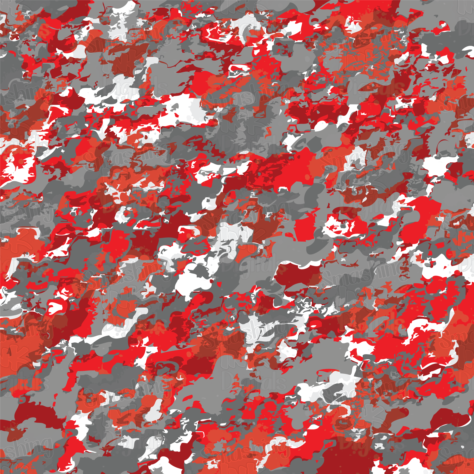 Large Digital Urban Red Camouflage - Metro Wrap