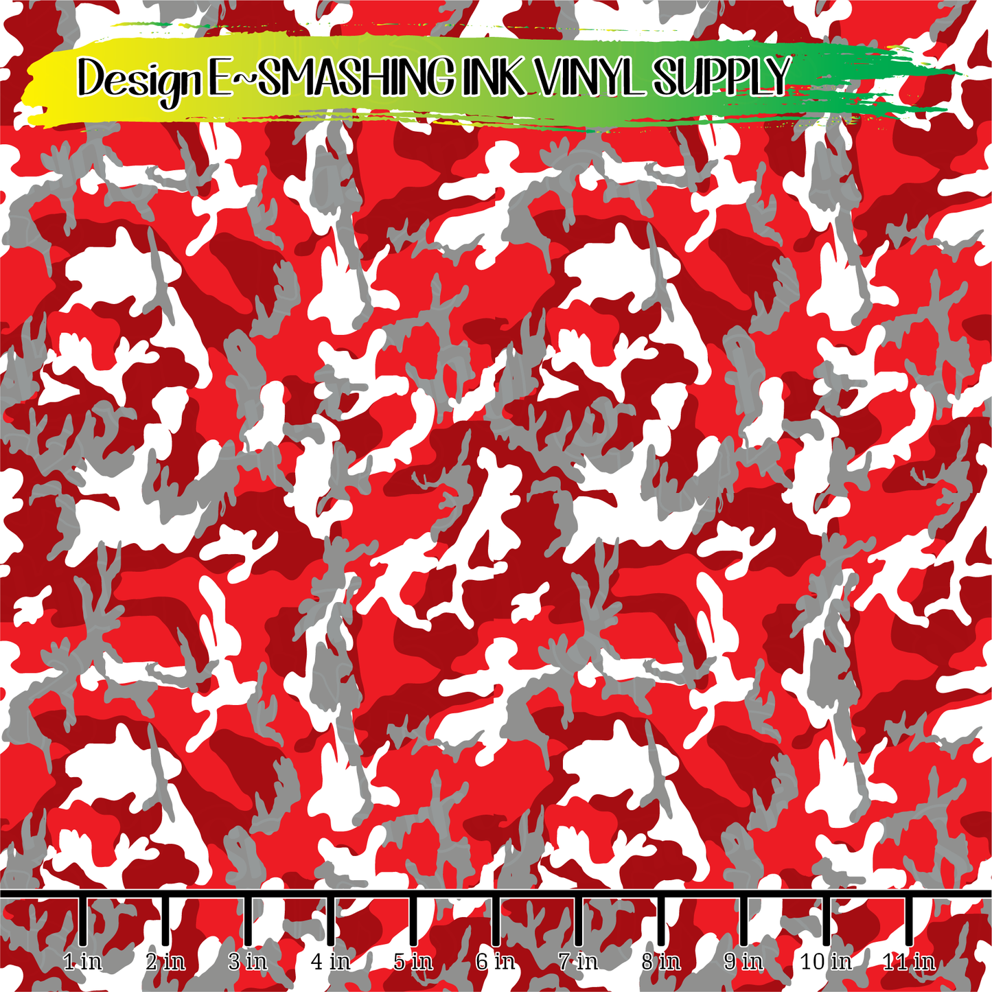 Red/Gray Camo ★ Laser Safe Adhesive Film (TAT 3 BUS DAYS)