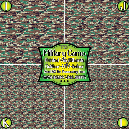 Military Camo ★ Pattern Vinyl | Faux Leather | Sublimation (TAT 3 BUS DAYS)