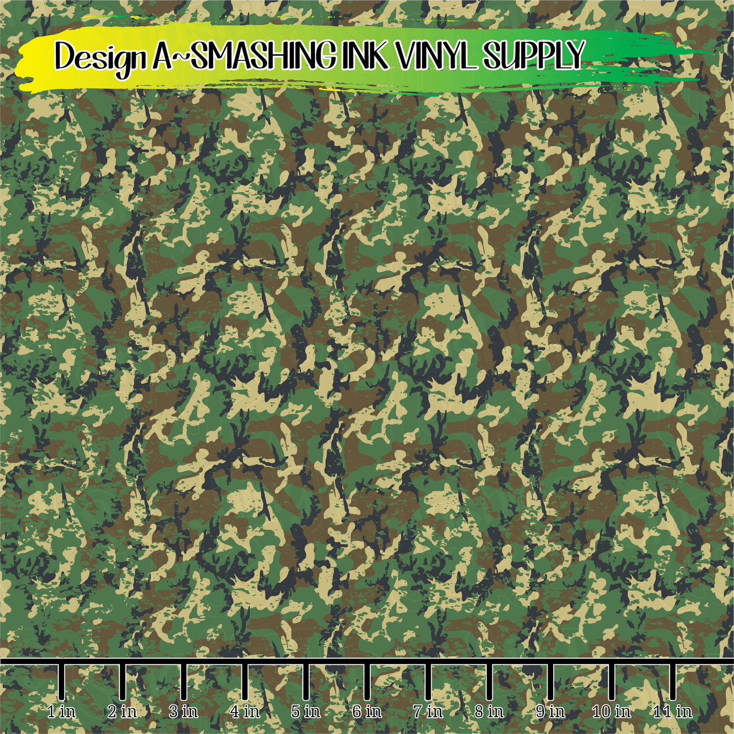 Distressed Military Camo ★ Laser Safe Adhesive Film (TAT 3 BUS DAYS)