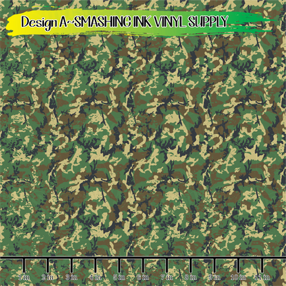 Distressed Military Camo ★ Laser Safe Adhesive Film (TAT 3 BUS DAYS)