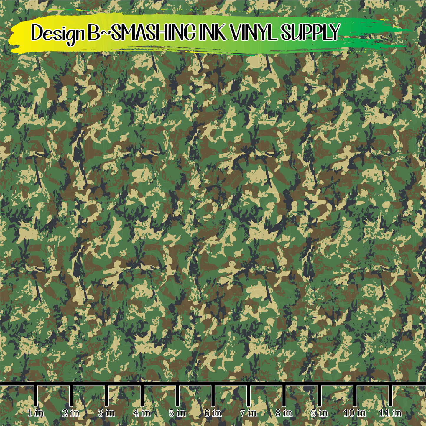 Distressed Military Camo ★ Pattern Vinyl | Faux Leather | Sublimation (TAT 3 BUS DAYS)