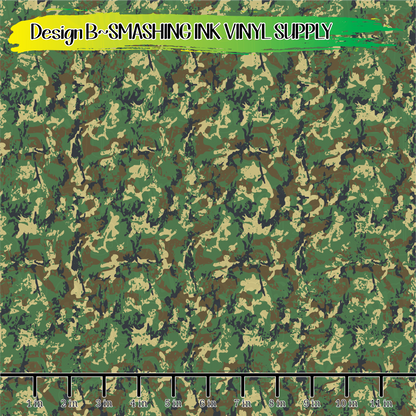 Distressed Military Camo ★ Laser Safe Adhesive Film (TAT 3 BUS DAYS)