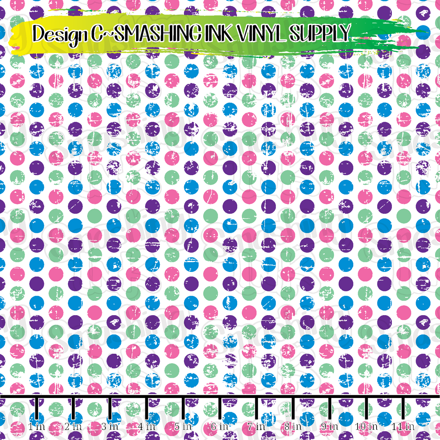 Grunge Colorful Dots ★ Pattern Vinyl | Faux Leather | Sublimation (TAT 3 BUS DAYS)
