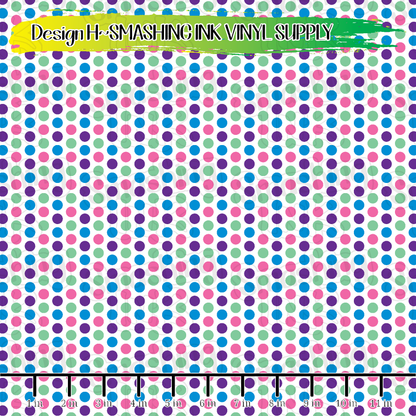 Colorful Dots ★ Pattern Vinyl | Faux Leather | Sublimation (TAT 3 BUS DAYS)