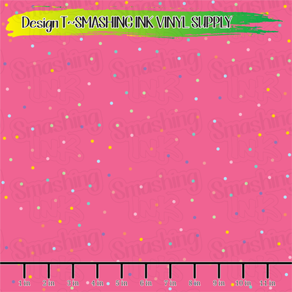 Pastel Polka Dots ★ Pattern Vinyl | Faux Leather | Sublimation (TAT 3 BUS DAYS)