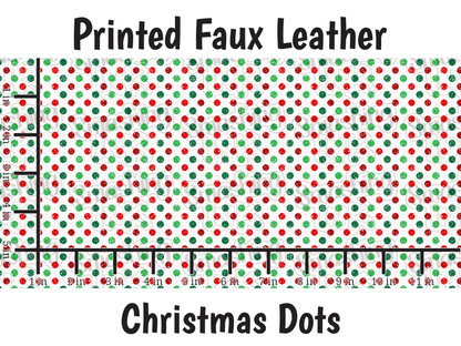 Christmas Dots - Faux Leather Sheet (SHIPS IN 3 BUS DAYS)