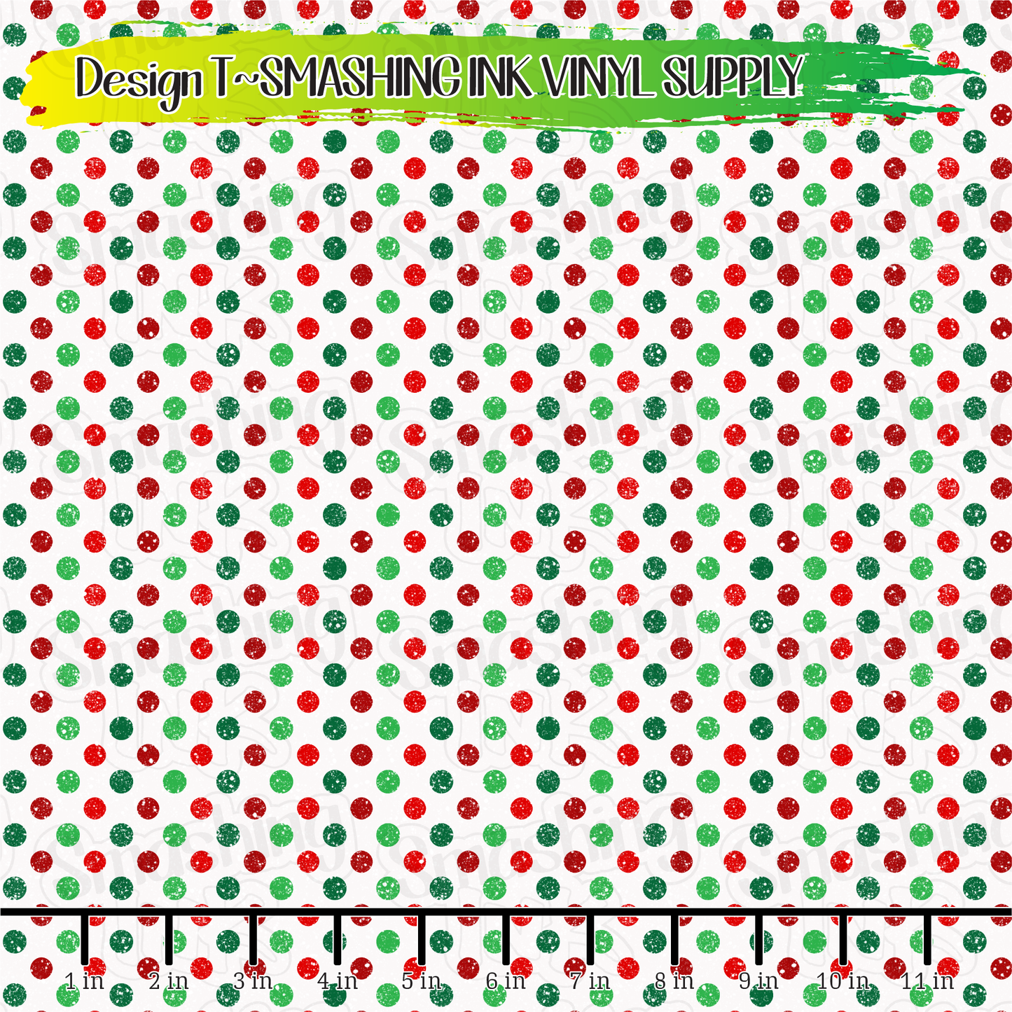 Christmas Dots  - Pattern Vinyl | Faux Leather | Sublimation (TAT 3 BUS DAYS)