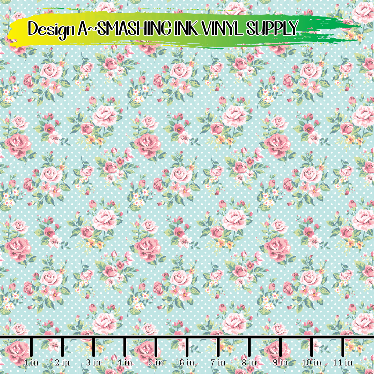 Floral Polka Dots ★ Laser Safe Adhesive Film (TAT 3 BUS DAYS)