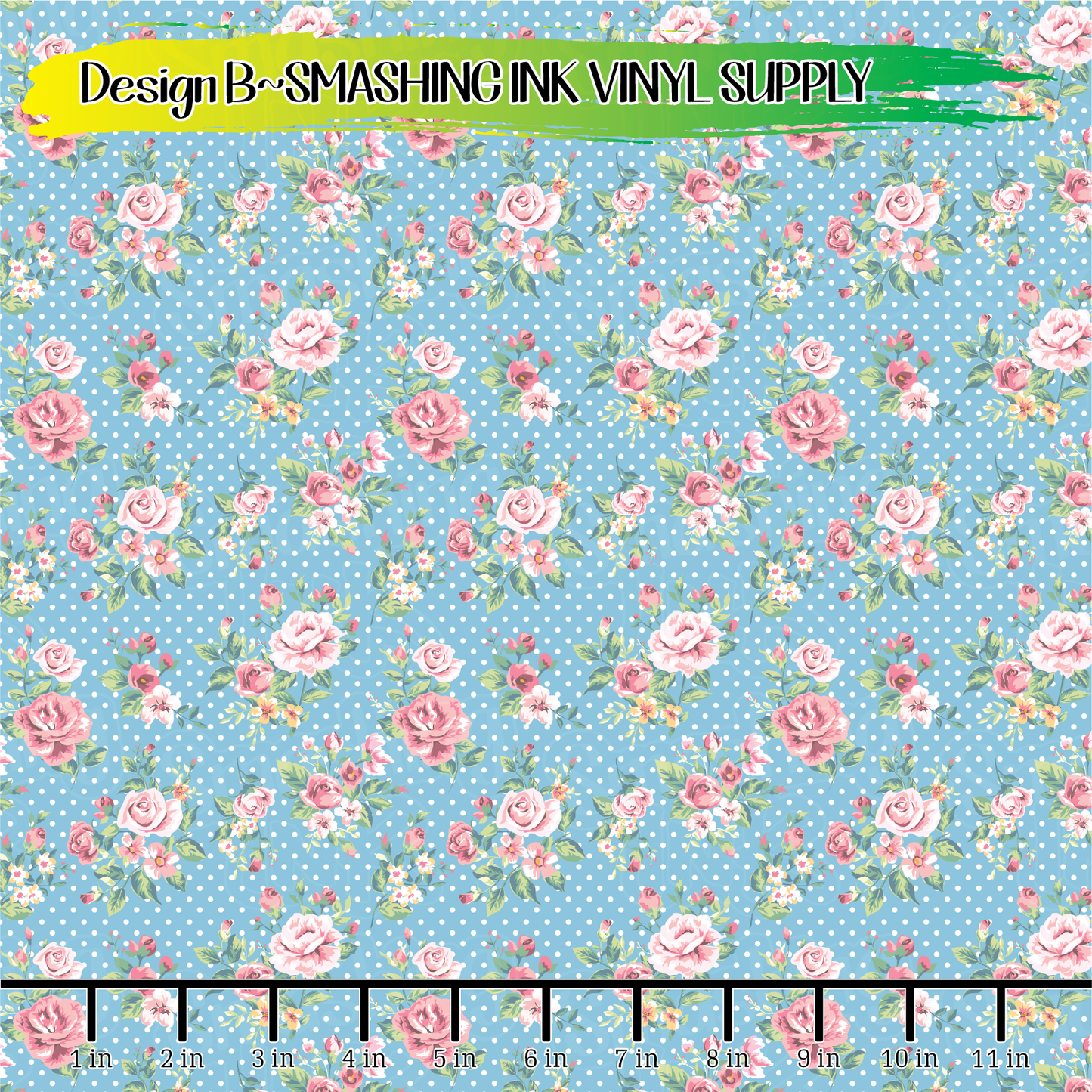 Floral Polka Dots ★ Laser Safe Adhesive Film (TAT 3 BUS DAYS)