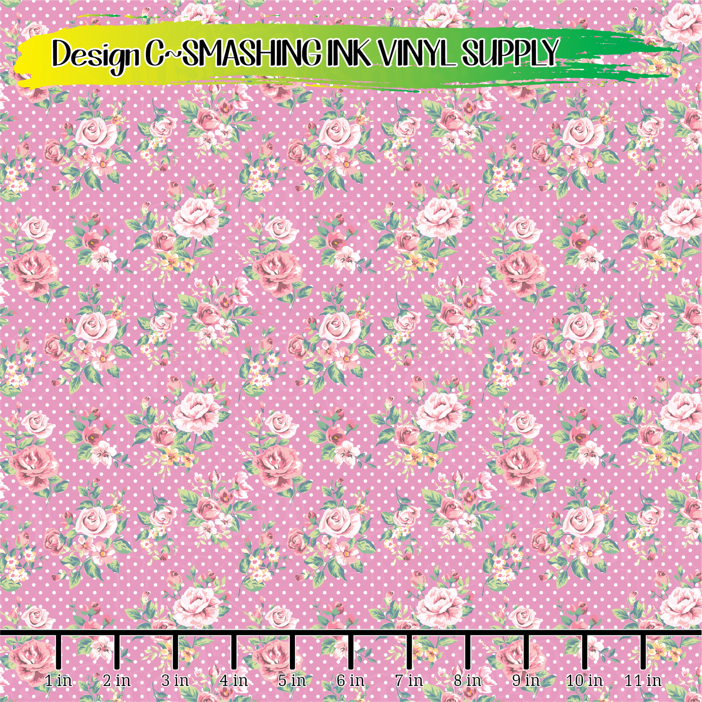 Floral Polka Dots ★ Laser Safe Adhesive Film (TAT 3 BUS DAYS)