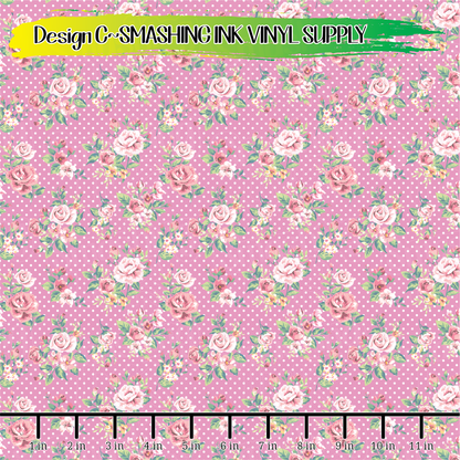 Floral Polka Dots ★ Laser Safe Adhesive Film (TAT 3 BUS DAYS)